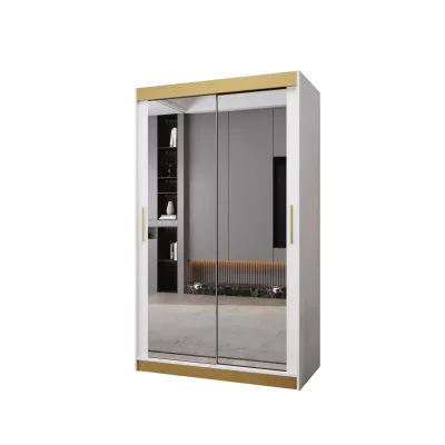 TIMEA 3 PREMIUM gardróbszekrény - 120 cm, fehér / arany