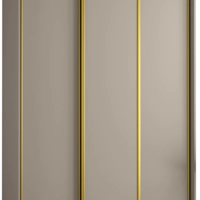 INDIRA 1 gardróbszekrény - 180/45 cm, kasmír / arany