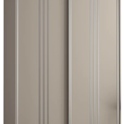 INDIRA 6 gardróbszekrény - 140/45 cm, kasmír / ezüst
