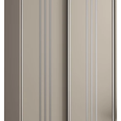 INDIRA 6 gardróbszekrény - 120/45 cm, kasmír / ezüst