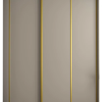 INDIRA 1 gardróbszekrény - 190/60 cm, kasmír / arany