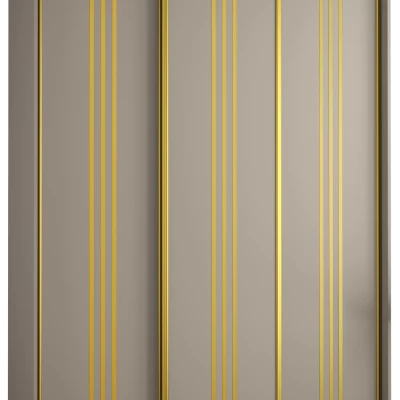 INDIRA 6 gardróbszekrény - 170/60 cm, kasmír / arany