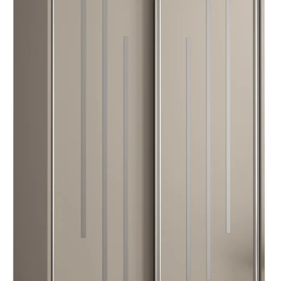 INDIRA 8 gardróbszekrény - 100/60 cm, kasmír / ezüst