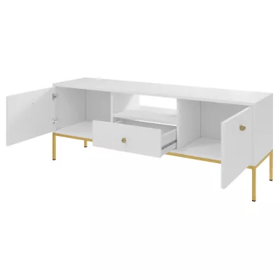 PANRUP 2 nappali bútor - fehér / arany
