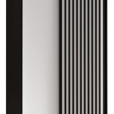 FIDELIA 1 gardróbszekrény - 100/45 cm, fekete / fehér / fekete