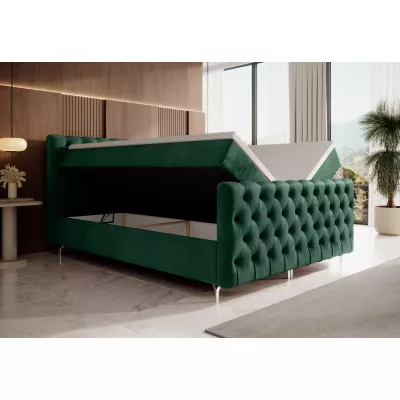 ADRIA PLUS kárpitozott ágy 140x200 tárolóhellyel - zöld