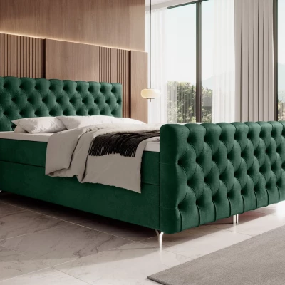 ADRIA PLUS kárpitozott ágy 140x200 tárolóhellyel - zöld