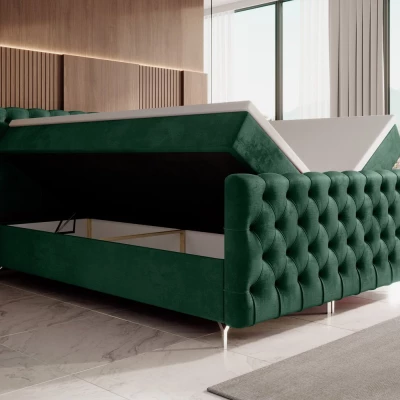 ADRIA PLUS kárpitozott ágy 180x200 tárolóhellyel - zöld