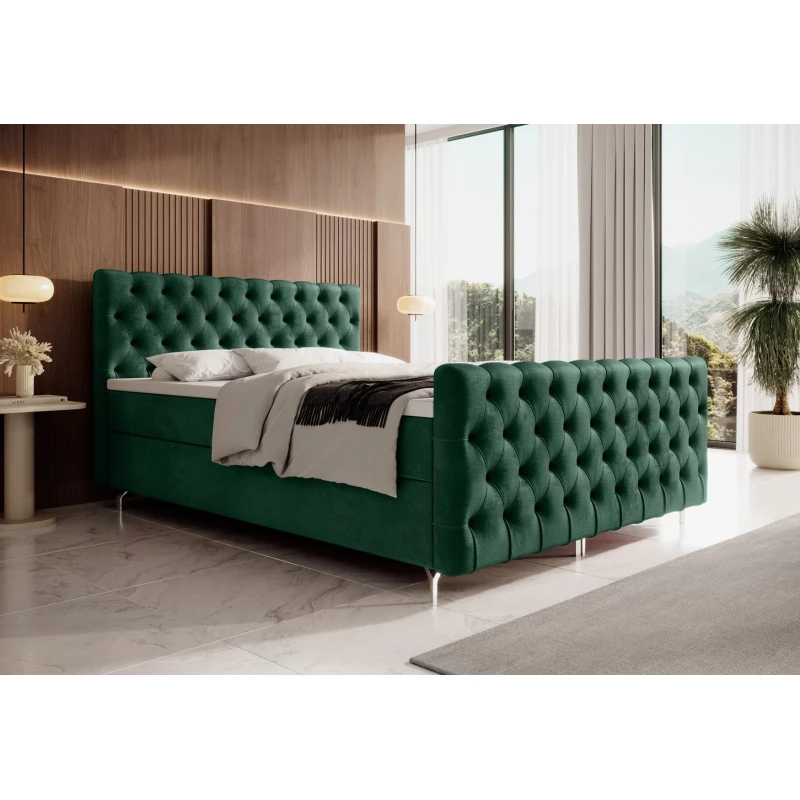 ADRIA PLUS kárpitozott ágy 180x200 tárolóhellyel - zöld