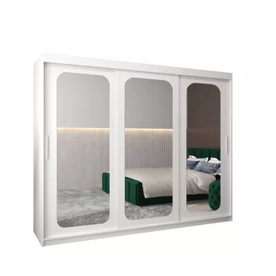 DONICELA 2 tükrös szekrény - 250 cm, fehér
