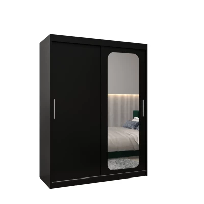 DONICELA 1 tükrös szekrény - 150 cm, fekete