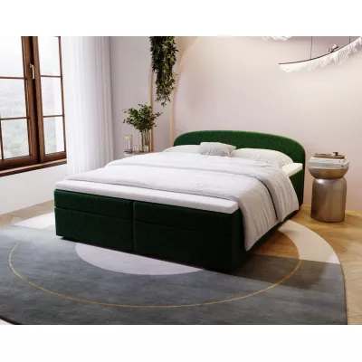 KIRSTEN 1 kárpitozott ágy tárolóhellyel 160x200 - zöld