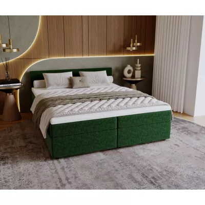 SUVI 2 kárpitozott ágy tárolóhellyel 160x200 - zöld