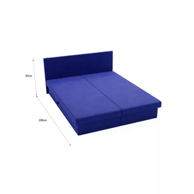 AVRIL 2 kárpitozott ágy 180x200 tárolóhellyel - kék