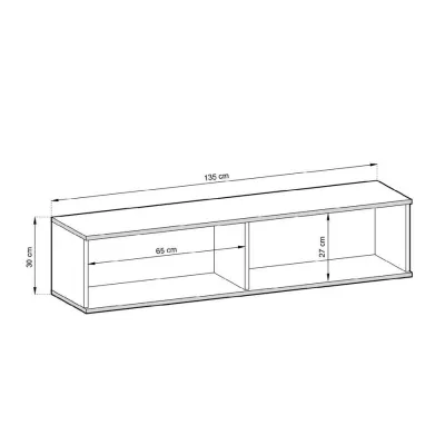 REFUGIO asztal Tv alá - 135 cm, szürke