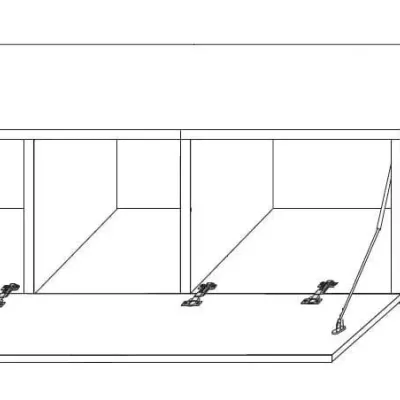 LODI asztal TV alá - 160 cm széles, fehér