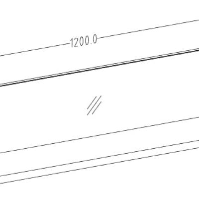 HEIKO polc 120 cm, fekete