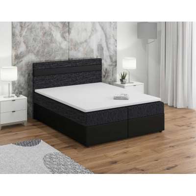 SISI boxspring ágy 160x200, fekete